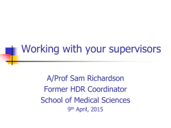 Screen prospective HDR students