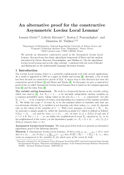 An alternative proof for the constructive Asymmetric Lov&aacute;sz Local