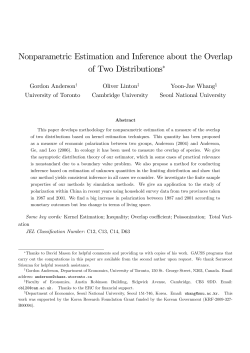 Nonparametric Estimation and Inference about the Overlap of Two