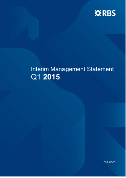 Q1 2015 - RBS: Investor relations