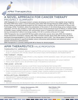 a novel approach for cancer therapy apim therapeutics value