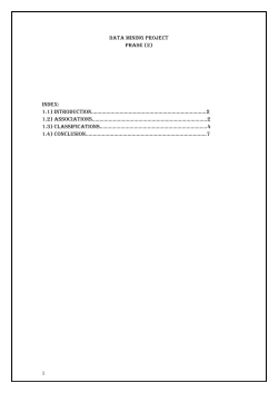 Data mining project Phase (2) Index: 1.1) introduction