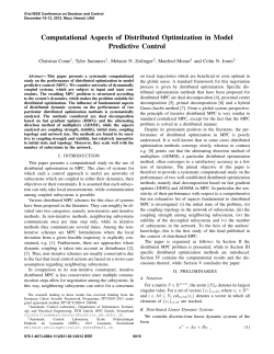 Computational aspects of distributed model predictive control