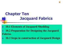 10.1 Elements of Jacquard Shedding