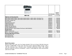 BSD Price List by Model