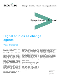 Digital Studios as Change Agents