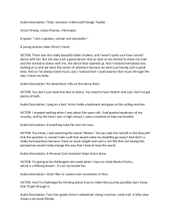 Audio Description: Titles: Inclusive. A Microsoft Design Toolkit. Victor