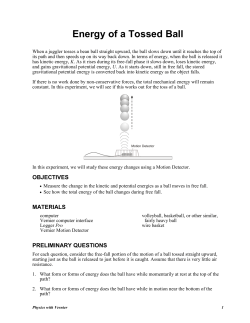 Energy of a Tossed Ball