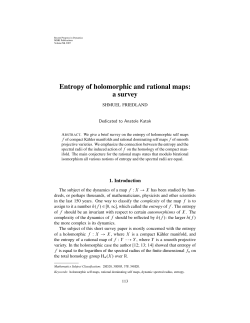 Entropy of holomorphic and rational maps: a survey - Library