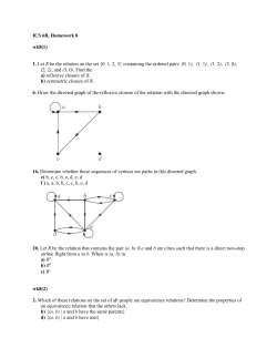 ICS 6B, Homework 8 wk8(1) 1. Let R be the relation on the set {0, 1