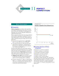 Perfect Competition