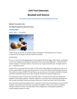 Unit Test Extension Baseball and Science https://www