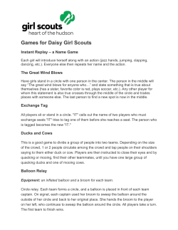 Games for Daisy Girl Scouts