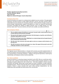 Company Overview Our Company Values Purpose of the Position