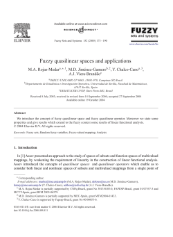 Fuzzy quasilinear spaces and applications