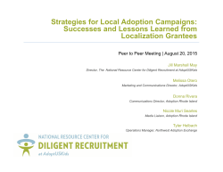 Strategies for Local Adoption Campaigns: Successes and