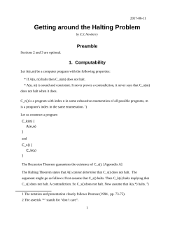 Getting around the Halting Problem