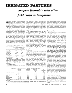 compete favorably with other field crops in California