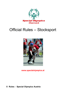 Official Rules &ndash; Stocksport - Special Olympics World Winter Games