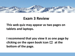 Exam 1 Review - Harper College