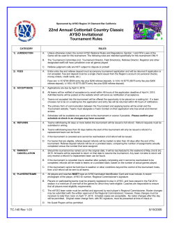 22nd Annual Cottontail Country Classic AYSO Invitational