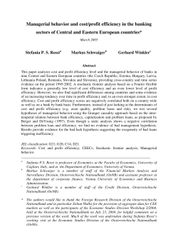 Managerial behavior and cost/profit efficiency in the banking sectors