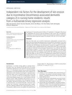 Independent risk factors for the development of skin erosion due to