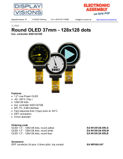 Round OLED 37mm - 128x128 dots