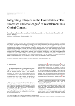 Integrating refugees in the United States: The successes