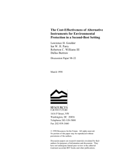 The Cost-Effectiveness of Alternative Instruments