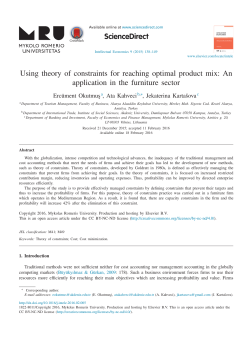 Using theory of constraints for reaching optimal product mix