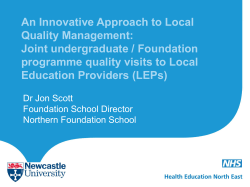 An Innovative Approach to Local Quality Management