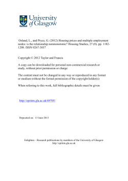 Housing Prices and Multiple Employment Nodes: Is the