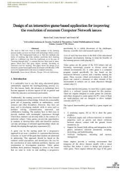 Design of an interactive game Design of an interactive game