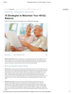 10 Strategies to Maximize Your 401(k) Balance