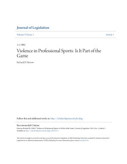 Violence in Professional Sports: Is It Part of the Game