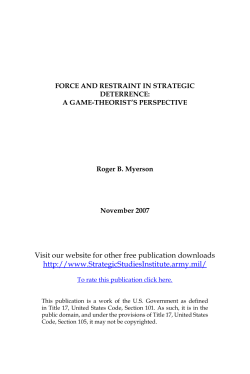 Force and Restraint in Strategic Deterrence