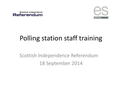 Polling station staff training session
