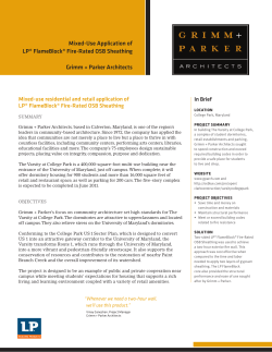 Mixed-Use Application of LP&reg; FlameBlock&reg; Fire