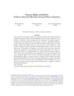 Property Rights and Beliefs: Evidence from the Allocation of Land