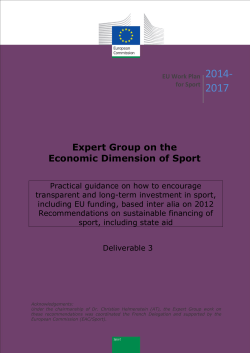 Expert Group on the Economic Dimension of Sport