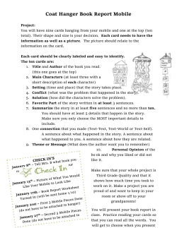 Coat Hanger Book Report Mobile
