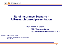 Rural Insurance Scenario &ndash; A Research based presentation