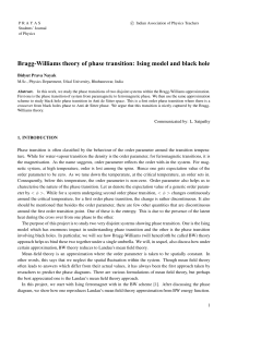 Bragg-Williams theory of phase transition