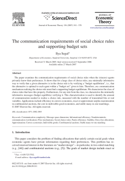 The communication requirements of social choice rules and
