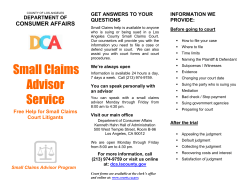 Los Angeles County Court Small Claims Advisor