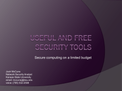 Free Security Tools - Kansas State University