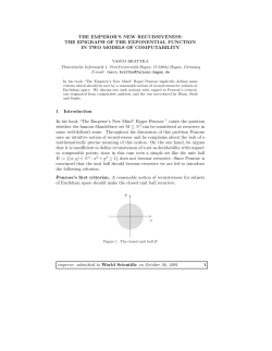 THE EMPEROR`S NEW RECURSIVENESS