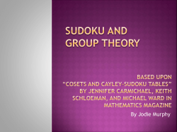 Sodoku and group Theory