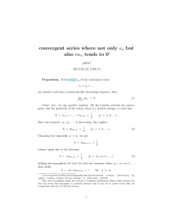 convergent series where not only an but also nan